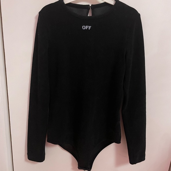 Off-White Black Terrycloth Bodysuit - Picture 1 of 4